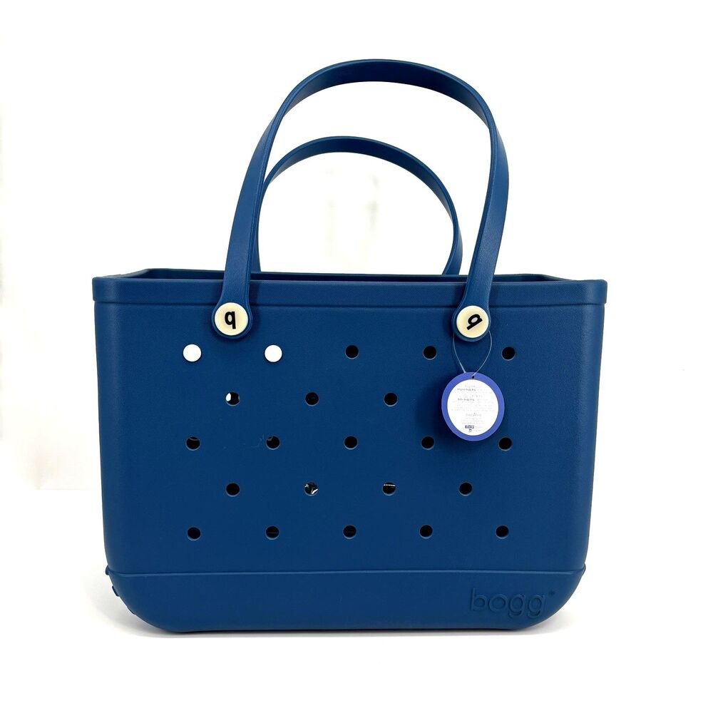 BOGG BAG Blue Original Tote Bag + 2 Clear Accessory Bags • Size 19x15x9.5” NWT